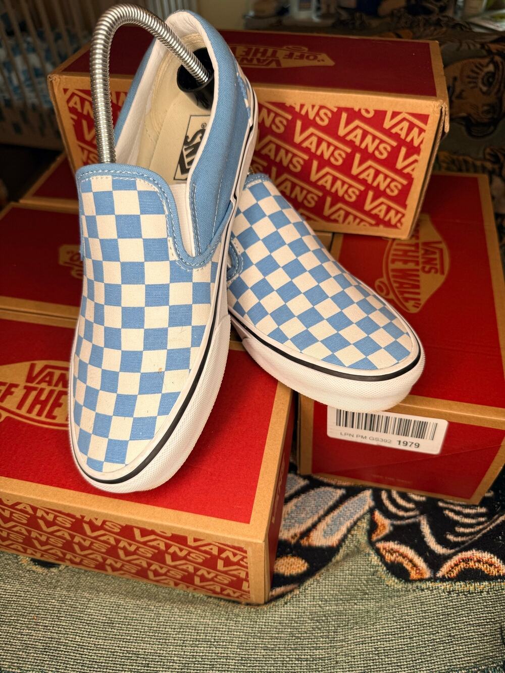 Nearly new Vans Slip On Heritage Blue Men 8/Women 9.5